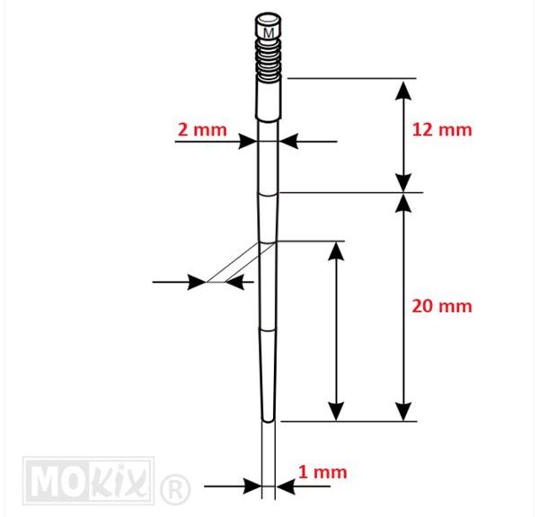 Gasnaald Dellorto AM6 Phbn 12 (1)