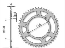 Achtertandwiel Beta/MH/Gilera 420 100mm 6g 50t IGM