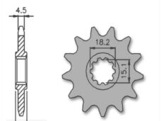 Voortandwiel MIN AM345/APR Classic 415 13t IGM
