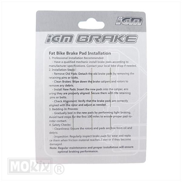 Remblokset IGM (Fatbike DON-Souris/Knaap/Phatfour) - Afbeelding 2