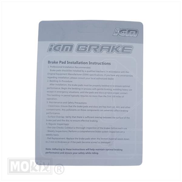 Remblokset IGM (SYM MIO) ECE R-90 - Afbeelding 2