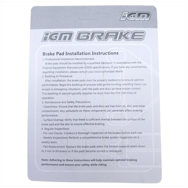 Remblokset IGM (SYM/PGO/Rieju) ECE R-90 - Afbeelding 2