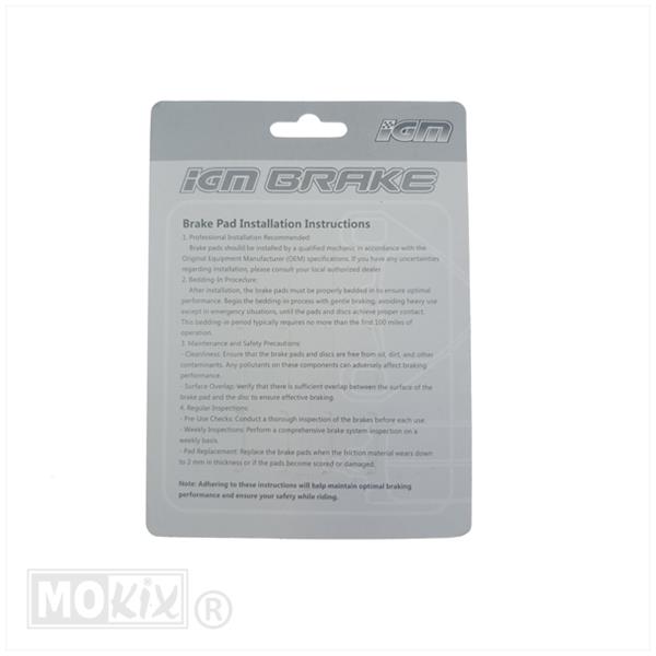 Remblokset IGM (Keeway/Rieju) ECE R-90 - Afbeelding 2
