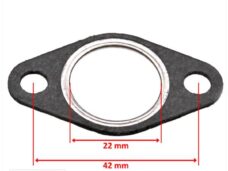 Pakking Uitlaat Tomos/Puch (Met Ring) 22mm (10) - BAC