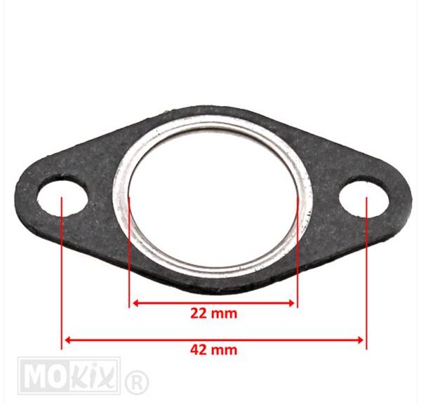 Pakking Uitlaat Tomos/Puch (Met Ring) 22mm (10) - BAC