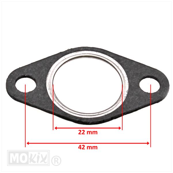 Pakking Uitlaat Tomos/Puch (Met Ring) 22mm (10) - BAC