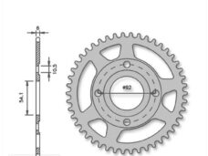 Achtertandwiel Yamaha TZR (420) 54.1mm 4g 42t IGM