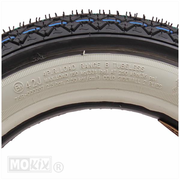 BUB Kenda 10-3.00 K333 4PR 42J Whitewall TL - Afbeelding 2