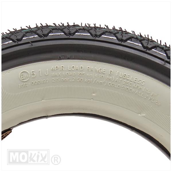 BUB Kenda 10-3.50 K333 4PR 51J Whitewall TL - Afbeelding 2