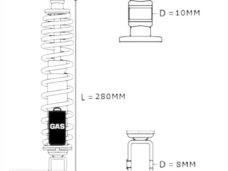 Schokbreker IGM Yamaha NEO'S/Aerox 280mm (1)
