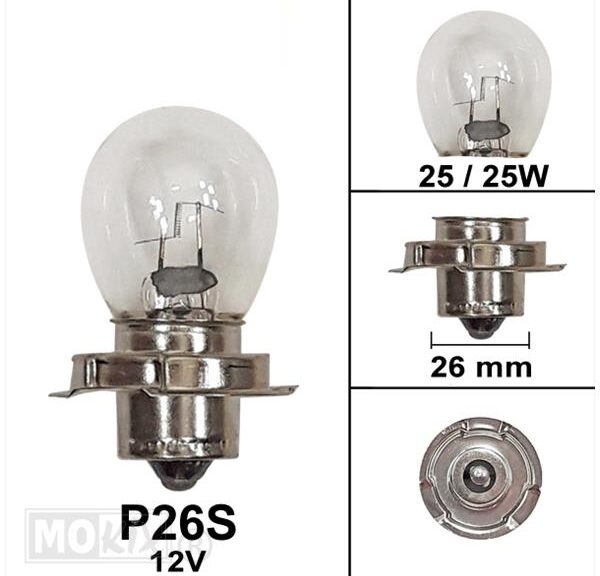 Lamp P26S 12V 25W Flosser (1)