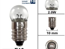 Lamp E10 12V 3.0W Flosser (10)