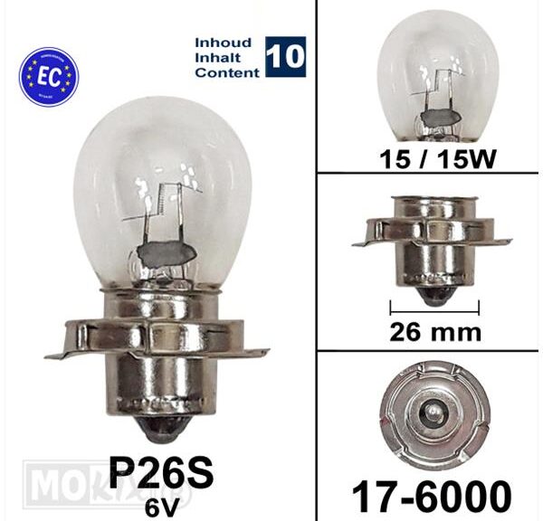 Lamp P26S  6V 15W S3 Flosser (10)