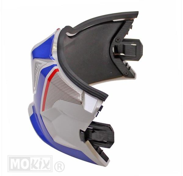 Kinstuk Streetfighter Twin WIT/Blauw/Rood Klik - MT Helmets