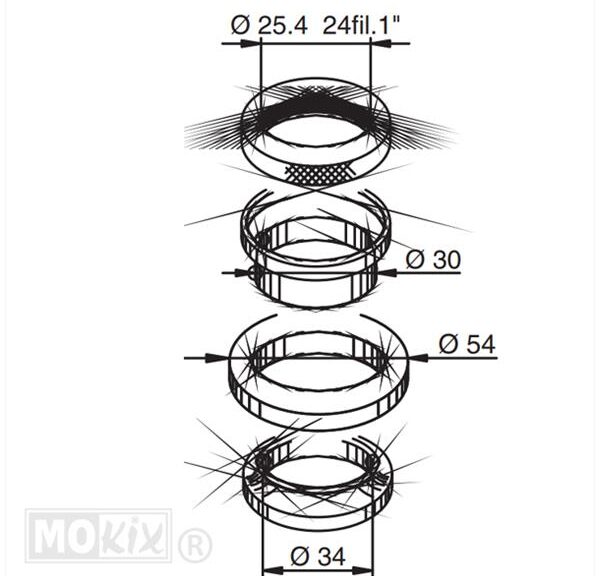 Balhoofdset Honda Dylan/SH 125/150 ST - Supertec