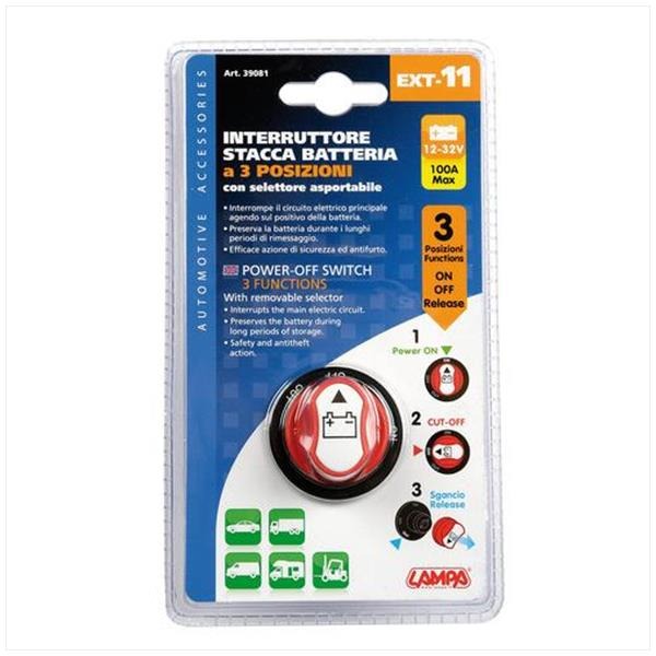 Massa Schakelaar Drie Functies Ø29mm 12/32V Lampa - Afbeelding 2