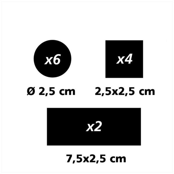 Tape MET Klittenband Rond/Hoek SET 12stuks Lampa - Afbeelding 3