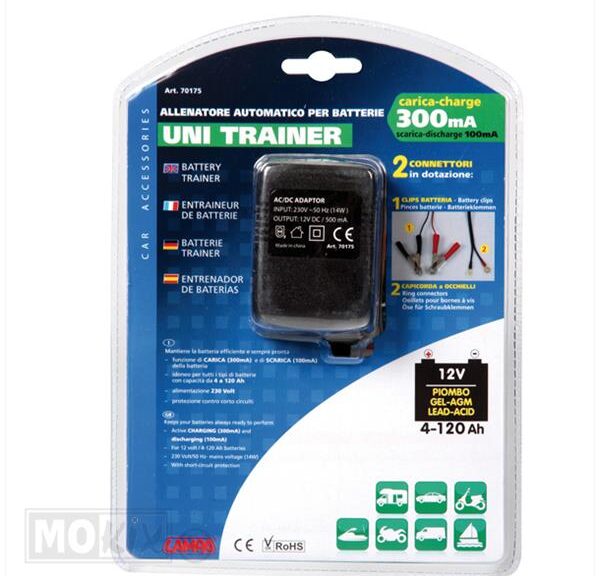 Accu Trainer Universeel 12V 300ma Lampa