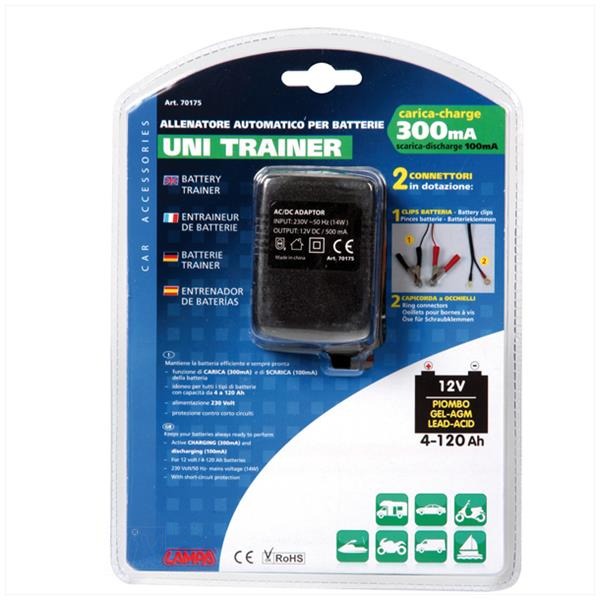 Accu Trainer Universeel 12V 300ma Lampa