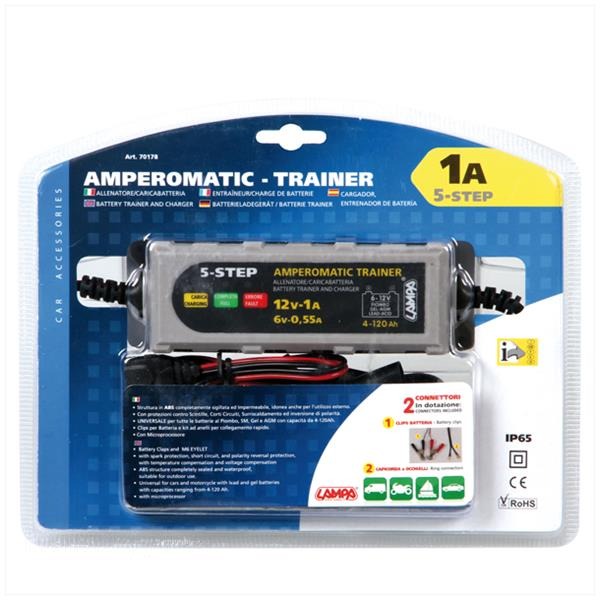 Accu Lader 12V 1 Amp / 6V 0.55amp Lampa