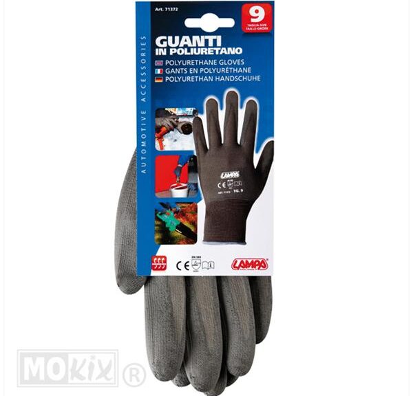 Werkhandschoenen Polyurethaan Grijs (Mt  9) (1) - Lampa