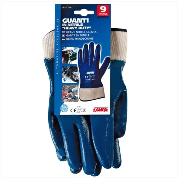 Werkhandschoenen Nitril Blauw (Mt 9) (1) - Lampa
