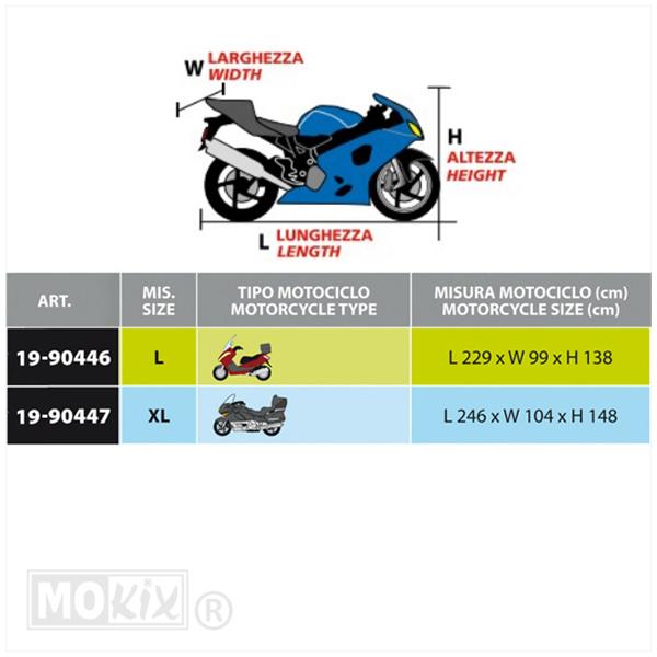 Motor Hoes Grijs (Winds/Koffer XL) PVC 246x104x148 - Afbeelding 3