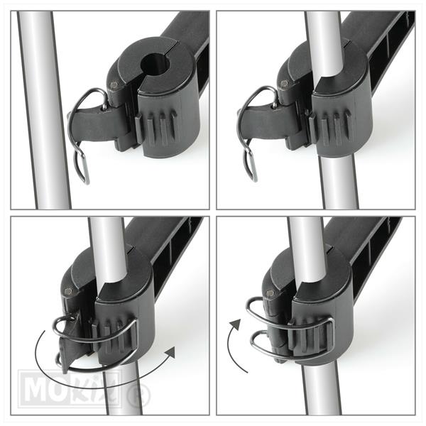 Soporte para smartphone con espejo/protección contra salpicaduras para parabrisas - Figura 2