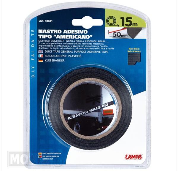 FIX&Repair Tape (Duct Tape) Zwart 50mm 15 Mtr (1) - Lampa