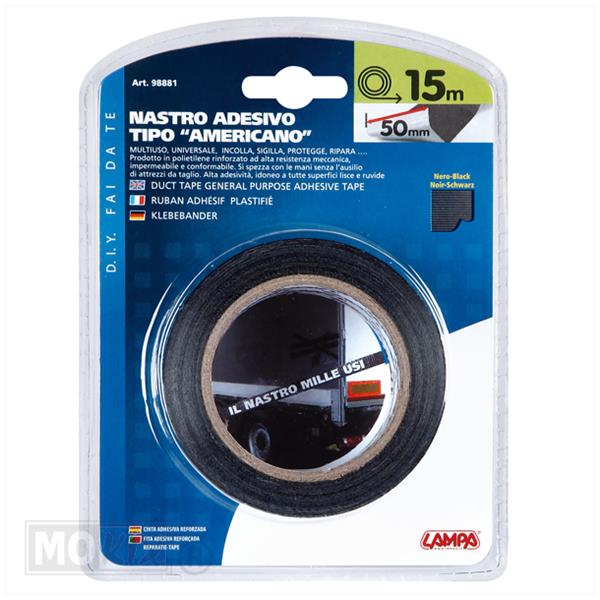 FIX&Repair Tape (Duct Tape) Zwart 50mm 15 Mtr (1) - Lampa