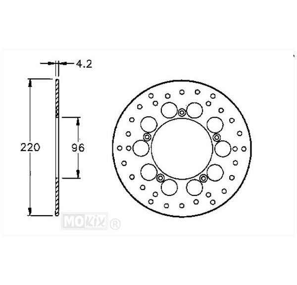 Remschijf Aprilia Scarabeo 220x96x4.2 IGM