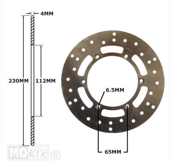 Remschijf APR RX50/YA DT50R >97 Voor 230x112x4 IGM