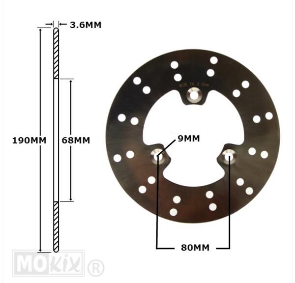Remschijf Aprilia AREA51 Voor 190x68x3.6 IGM