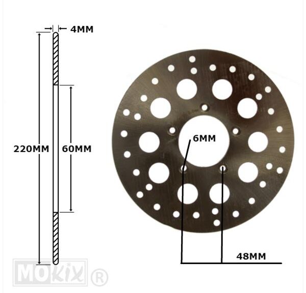 Remschijf APR Scarabeo 50 97> Voor 220x60x4 IGM