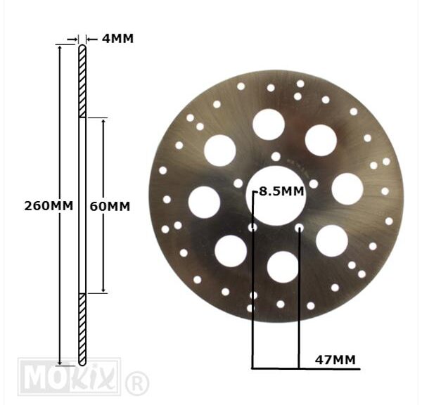 Remschijf Aprilia 125-250 Voor 260x60x4 IGM