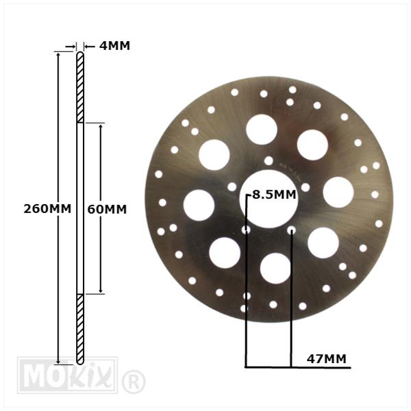 Remschijf Aprilia 125-250 Voor 260x60x4 IGM