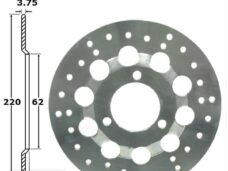 Remschijf Derbi Furax Voor 220x62x3.75 IGM