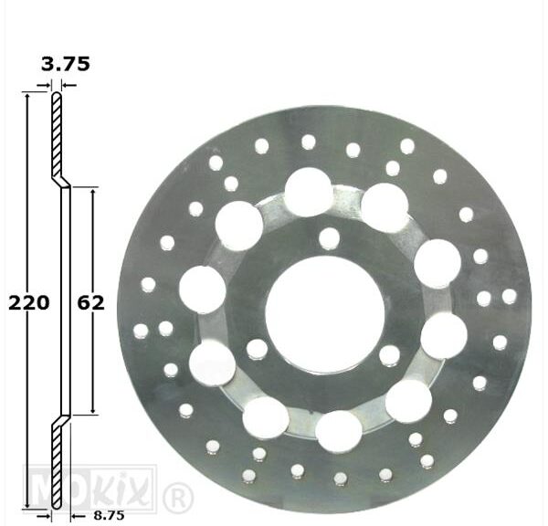 Remschijf Derbi Furax Voor 220x62x3.75 IGM