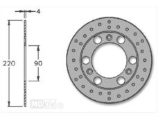 Remschijf Derbi Senda 1997> Voor 220x90x4 IGM