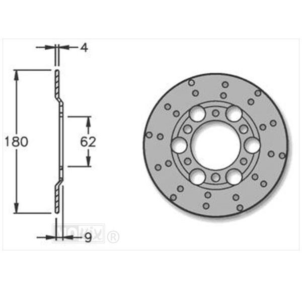 Remschijf Derbi Senda-R <97 Achter 180x62x4 IGM"