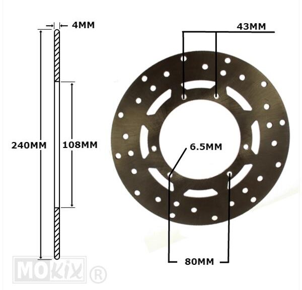 Remschijf Derbi Senda 2000 Voor 240x108x4 IGM
