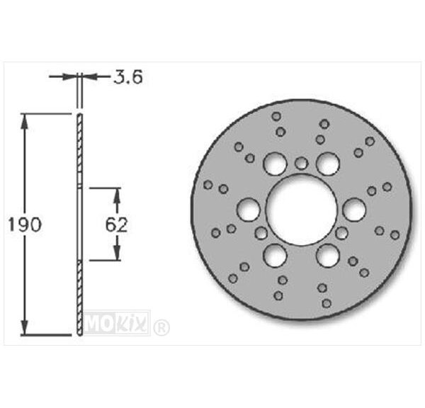 Remschijf Derbi Atlantis Voor 190x62x3.6 IGM