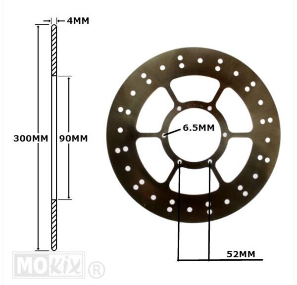 Remschijf Derbi GPR Voor 300x90x4 IGM