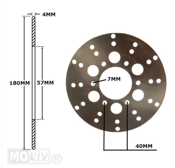 Remschijf Derbi GPR 50R 04> Achter 180x57x4 IGM