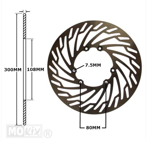Remschijf Derbi Senda 50 DRD Voor 300x108x4 IGM