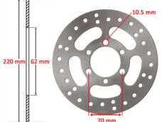 Remschijf Yamaha DT50R 03-08 Achter 220x62x3.7 IGM