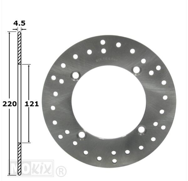 Remschijf Honda CR 125-250 Achter 220x121x4.5 IGM