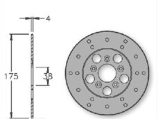Remschijf ITA Form./Drag. 50/125 Voor 175x38x4 IGM