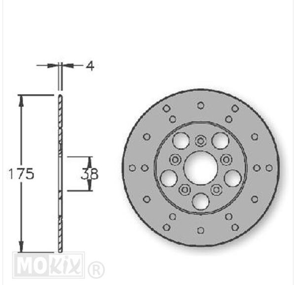 Remschijf ITA Form./Drag. 50/125 Voor 175x38x4 IGM