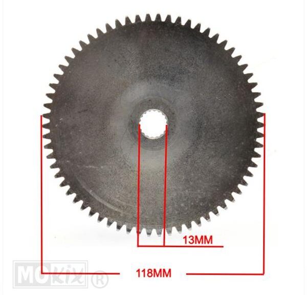 Half Poelie/Starterkrans Piaggio 2T OT <98 ST" - Supertec